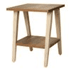 Teak Hues Trapezium Incline Table, Side Table, Wooden End Table, Living Room Decor
