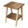 Teak Hues Trapezium Incline Table, Side Table, Wooden End Table, Living Room Decor