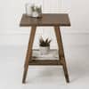 Walnut Hues Trapezium Incline Table, Side Table, Wooden End Table, Living Room Decor