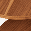 Teak Hues Round Oblique Nesting Tables, Side Tables, Wooden Tables, Living Room Decor
