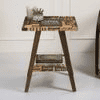 Crushing on Coffee Trapezium Incline Table, Side Table, Wooden End Table, Living Room Decor