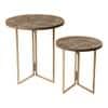 Mirage Round Oblique Nesting Tables, Side Tables, Wooden Tables, Living Room Decor