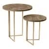 Mirage Round Oblique Nesting Tables, Side Tables, Wooden Tables, Living Room Decor
