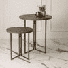 Twilight Round Oblique Nesting Tables, Side Tables, Wooden Tables, Living Room Decor