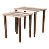 Linen Lines Solid Wood Nested End Table - Set of 2
