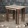 Linen Lines Solid Wood Nested End Table - Set of 2