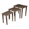 Syaahi Solid Wood Nested End Table in Paper Finish - Set of 3