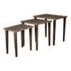 Syaahi Solid Wood Nested End Table in Paper Finish - Set of 3