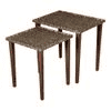 Syaahi Solid Wood Nested End Table in Paper Finish - Set of 3