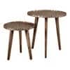 Syaahi Solid Wood Nested End Table in Paper Finish - Set of 2