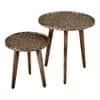 Syaahi Solid Wood Nested End Table in Paper Finish - Set of 2