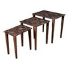 Iznik Solid Wood Nested End Table in Laminate Finish - Set of 3