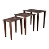 Iznik Solid Wood Nested End Table in Laminate Finish - Set of 3