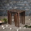 Iznik Solid Wood Nested End Table in Laminate Finish - Set of 3