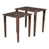 Iznik Solid Wood Nested End Table in Laminate Finish - Set of 2