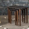 Tesseract Solid Wood Nested End Table in Paper Finish - Set of 3