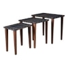 Tesseract Solid Wood Nested End Table in Paper Finish - Set of 3