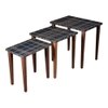 Tesseract Solid Wood Nested End Table in Paper Finish - Set of 3