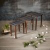 Tesseract Solid Wood Nested End Table in Paper Finish - Set of 3