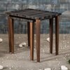 Tesseract Solid Wood Rectangular Nested End Table in Paper Finish - Set of 2