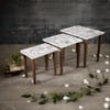 Blossom Solid Wood Nested End Table in Paper Finish - Set of 3