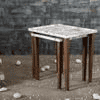 Bliss Solid Wood Rectangular Nested End Table in Paper Finish - Set of 2