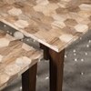 Hexagon Patches Solid Wood Nested End Table in Laminate Finish - Set of 3