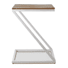 Zeed End Table White Frame
