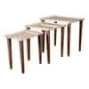 Majestic White Solid Wood Nested End Table - Set of 3