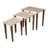 Majestic White Solid Wood Nested End Table - Set of 3