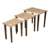 Majestic Cream Solid Wood Nested End Table - Set of 3