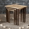 Majestic Cream Solid Wood Nested End Table - Set of 3
