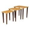 Sunehri Solid Wood Nested End Table in Paper Finish - Set of 3