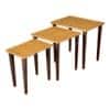 Sunehri Solid Wood Nested End Table in Paper Finish - Set of 3