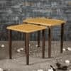 Sunehri Solid Wood Nested End Table in Paper Finish - Set of 3