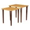 Sunehri Solid Wood Nested End Table in Paper Finish - Set of 3