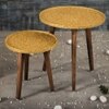 Sunehri Solid Wood Nested End Table in Paper Finish - Set of 2