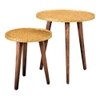 Sunehri Solid Wood Nested End Table in Paper Finish - Set of 2