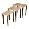 Paisley Solid Wood Nested End Table in Paper Finish - Set of 3