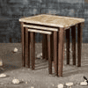 Paisley Solid Wood Nested End Table in Paper Finish - Set of 3