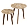 Allure Solid Wood Rectangle Nested End Table in Paper Finish - Set of 2
