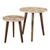 Allure Solid Wood Rectangle Nested End Table in Paper Finish - Set of 2