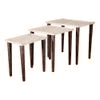 Chevron Solid Wood Nested End Table in Paper Finish - Set of 3