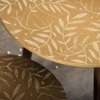 Gold Leaves Solid Wood Nested End Table in Paint Finish - Set of 2