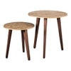 Gold Leaves Solid Wood Nested End Table in Paint Finish - Set of 2