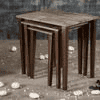 Slate Solid Wood Nested End Table in Laminate Finish - Set of 3