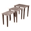 Slate Solid Wood Nested End Table in Laminate Finish - Set of 3