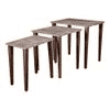 Slate Solid Wood Nested End Table in Laminate Finish - Set of 3