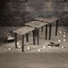 Slate Solid Wood Nested End Table in Laminate Finish - Set of 3