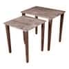Slate Solid Wood Nested End Table in Laminate Finish - Set of 2